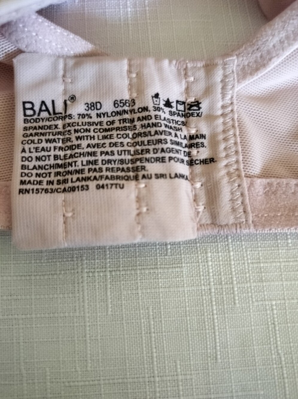 Bali Light Pink Underwire Full Coverage Bra - Picture 4 of 6